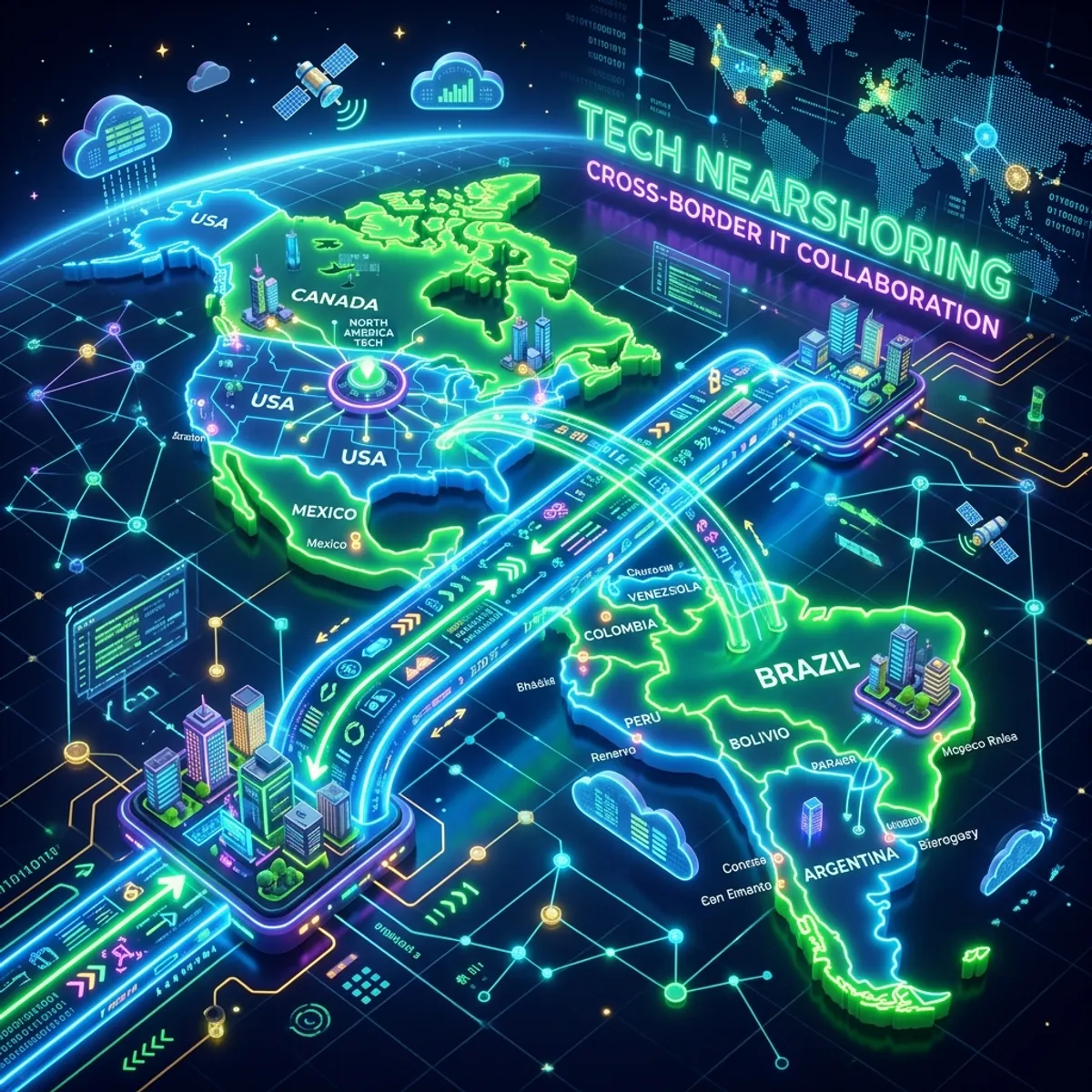 Nearshoring IT en LATAM: Por qué EEUU mudó su Tecnología a Colombia