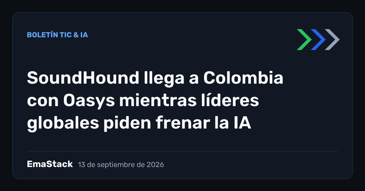 SoundHound llega a Colombia con Oasys mientras líderes globales piden frenar la IA